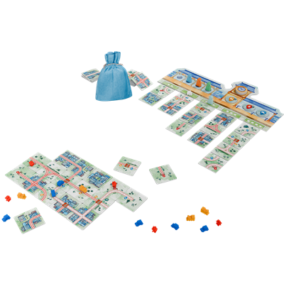 Horrible Guild HG230 - Juego de Mesa Railroad Tiles, de la Colección Railroad Ink, Juego de Colocación de Losetas para 1 a 4 Jugadores, en Español