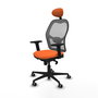 PIQUERAS Y CRESPO Silla de oficina Jorquera Naranja y Gris