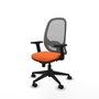 PIQUERAS Y CRESPO Silla de oficina Cilanco con mecanismo Sincro, Naranja y Gris