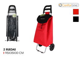 Confortime Carro Compra 2 Ruedas 95 x 35 x 30 cm Color 2S (4 Unidades)