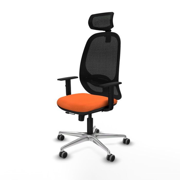 PIQUERAS Y CRESPO Silla de oficina Cilanco Naranja y Negro