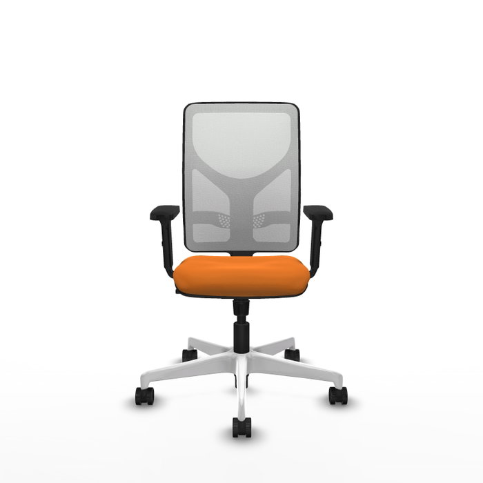 PIQUERAS Y CRESPO Silla de oficina Motilla Sincro Naranja y Blanco