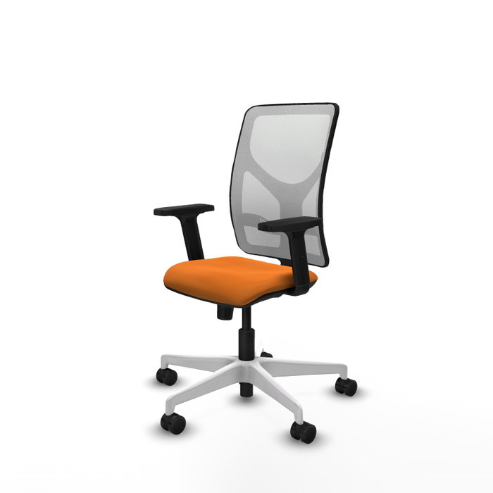 PIQUERAS Y CRESPO Silla de oficina Motilla Sincro Naranja y Blanco