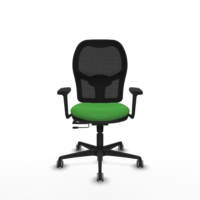PIQUERAS Y CRESPO Silla de oficina Jorquera Verde y Negro con Mecanismo Sincro/Traslack