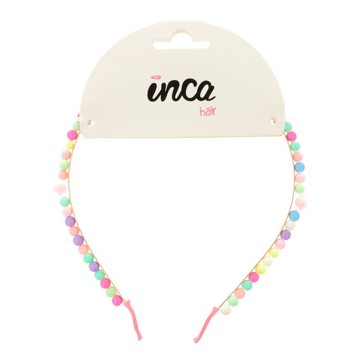 Inca Diadema Metal con Bolitas de Colores para Niños 13 x 15.5 cm - Accesorios para el Cabello