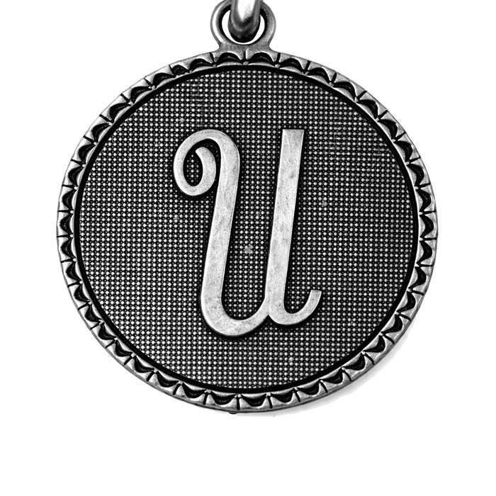 Alex And Ani Pulsera de Metal con Letra U Gris Alex And Ani Pulsera de Metal con Letra U Gris