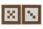 DKD Home Decor Cuadro Algodón y Abeto 50x50 cm Moderno 3D (Pack de 2)
