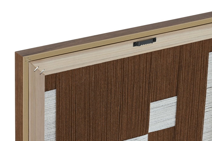 DKD Home Decor Cuadro Algodón y Abeto 50x50 cm Moderno 3D (Pack de 2)