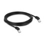 DeLOCK Cable de red RJ45 Cat.6A S/FTP 5 m Negro con conector angular 45°