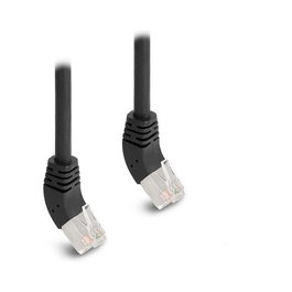 DeLOCK Cable de red RJ45 Cat.6A S/FTP 5 m Negro con conector angular 45°