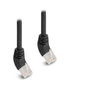 DeLOCK Cable de red RJ45 Cat.6A S/FTP 5 m Negro con conector angular 45°
