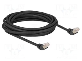 DeLOCK Cable de red RJ45 Cat.6A S/FTP 5 m con conector angular 45° hacia arriba