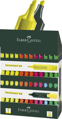 FABER-CASTELL Textliner Marcador Fluorescente con Expositor de 120 unidades FABER-CASTELL Textliner Marcador Fluorescente con Expositor de 120 unidades