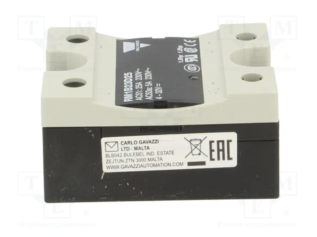 CARLO GAVAZZI RM1 Relé de semiconductor monofásico 25A 42-265VAC