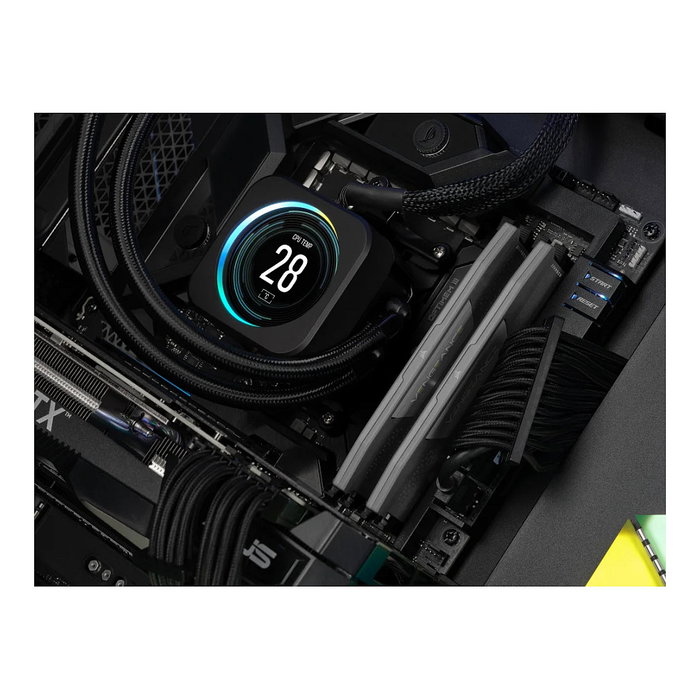 Corsair Vengeance 32GB Kit (2x16GB) DDR5 5600MHz CL40 RAM para PC, con disipador térmico y retroiluminación multicolor Corsair Vengeance 32GB Kit (2x16GB) DDR5 5600MHz CL40 RAM para PC, con disipador térmico y retroiluminación multicolor
