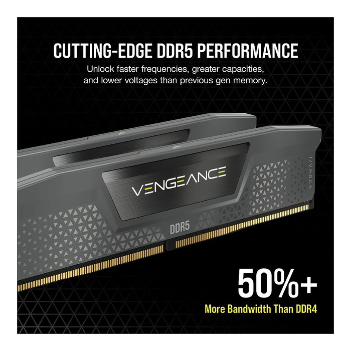 Corsair Vengeance 32GB Kit (2x16GB) DDR5 5600MHz CL40 RAM para PC, con disipador térmico y retroiluminación multicolor Corsair Vengeance 32GB Kit (2x16GB) DDR5 5600MHz CL40 RAM para PC, con disipador térmico y retroiluminación multicolor