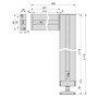 Emuca Lote de 3 estructuras Zero con herrajes y perfiles para montaje al suelo y a pared con nivelador rectangular, Aluminio y Zamak, Negro texturizado