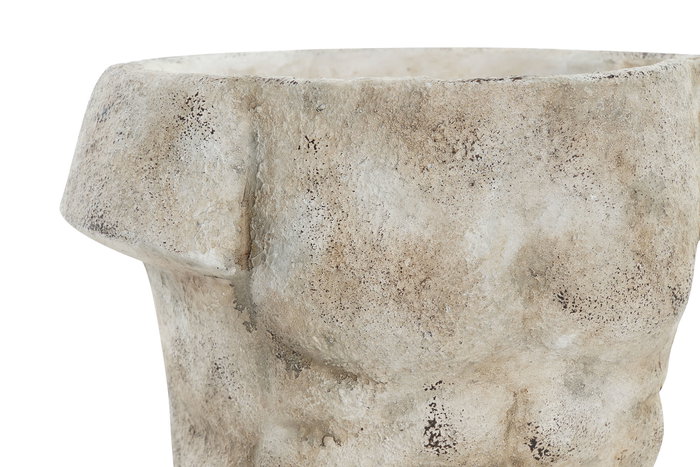 DKD Home Decor Macetero Romántico Torso Cemento Marrón Claro 15 x 15 x 19 cm (8 Unidades)