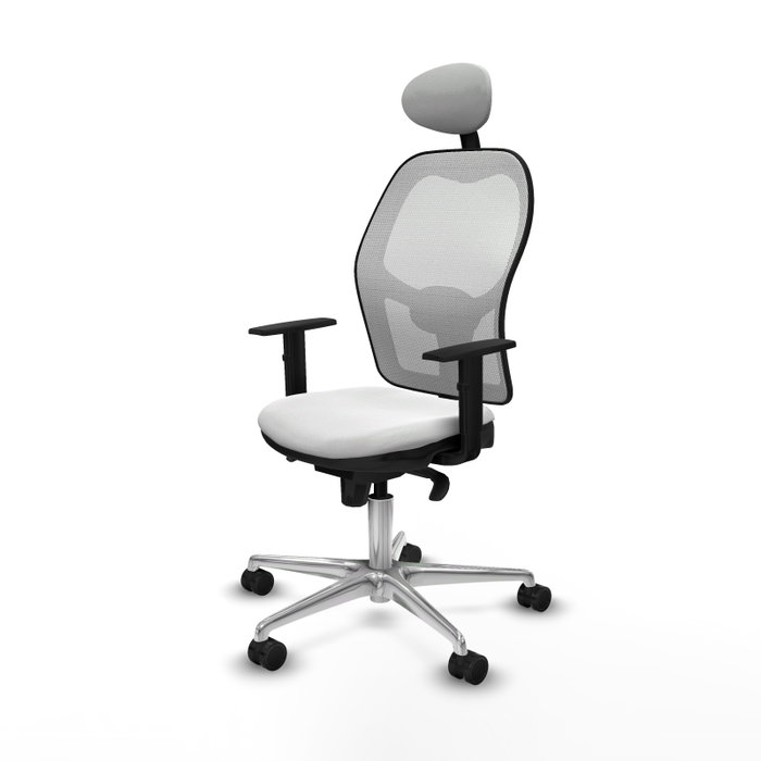 PIQUERAS Y CRESPO Silla de oficina Jorquera blanca con mecanismo sincro PIQUERAS Y CRESPO Silla de oficina Jorquera blanca con mecanismo sincro