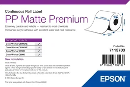 Epson 7113703 Etiqueta para impresora autoadhesiva Blanco Mate