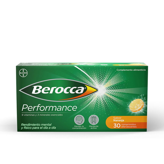 Berocca Berocca Performance Comprimidos 30 unidades - Multivitamínico con Vitaminas B, C, Zinc y Magnesio para Reducir el Cansancio y Mejorar el Rendimiento Mental y Físico Berocca Berocca Performance Comprimidos 30 unidades - Multivitamínico con Vitaminas B, C, Zinc y Magnesio para Reducir el Cansancio y Mejorar el Rendimiento Mental y Físico