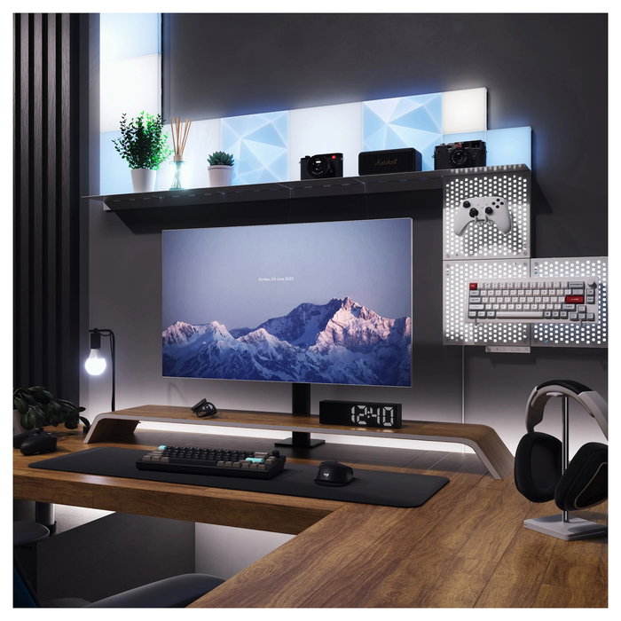 Nanoleaf N8100E00-2TBS Blocks Textured Squares Expansion Pack, 2 Piezas, Forma Placa, Luces RGB, Regulable, Alimentación CC