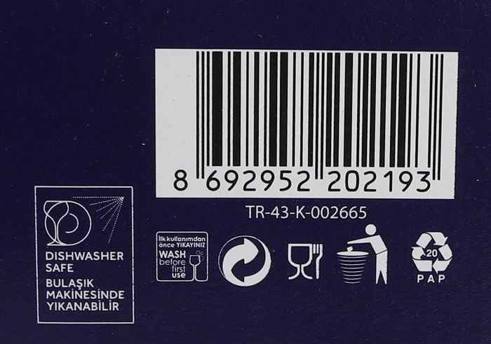 Lav Set de 6 Vasos Odin, 356 ml, Vidrio, Medidas 7.1 x 7.1 x 14.5 cm (4 Cajas)