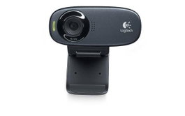 Logitech C310 Webcam HD 720p para Video Llamadas, Micrófono Integrado, 5 MP, USB, Negro - Compatible con Skype, Facebook