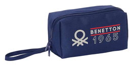 Estuche Escolar Benetton Varsity Gris Azul marino 22 x 10 x 10 cm
