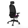 PIQUERAS Y CRESPO Silla de oficina Cilanco con mecanismo Sincro/Traslack Morado y Negro