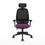 PIQUERAS Y CRESPO Silla de oficina Cilanco con mecanismo Sincro/Traslack Morado y Negro