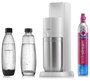 SodaStream Soda Maker DUO Blanco con vaso de vidrio y botella PET