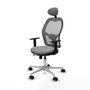 PIQUERAS Y CRESPO Silla de oficina Jorquera Gris con mecanismo Sincro/Traslack