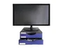 Archivo 2000 Soporte para monitor con 2 cajones Negro/Azul