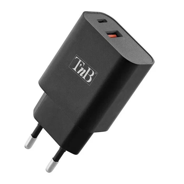 T'nb Cargador de Pared 30W PD USB-C y 18W USB-A QC - Negro T'nb Cargador de Pared 30W PD USB-C y 18W USB-A QC - Negro