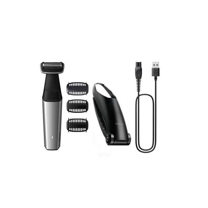 Philips Bodygroomer Serie 7000 BG5021/15 Recortador Corporal, Plata y Negro Philips Bodygroomer Serie 7000 BG5021/15 Recortador Corporal, Plata y Negro