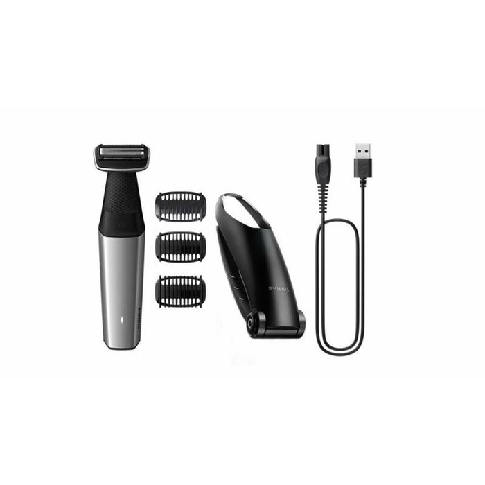 Philips Bodygroomer Serie 7000 BG5021/15 Recortador Corporal, Plata y Negro Philips Bodygroomer Serie 7000 BG5021/15 Recortador Corporal, Plata y Negro