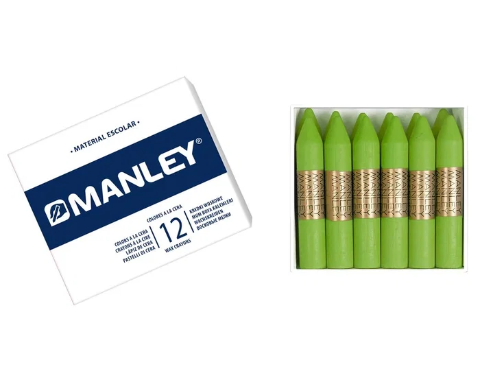 Manley Lápices de Cera Verde Amarillo Claro n.47 Caja de 12 Unidades Manley Lápices de Cera Verde Amarillo Claro n.47 Caja de 12 Unidades