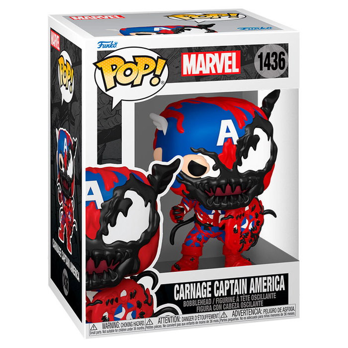 FUNKO Figura POP Marvel Carnage Capitán América FUNKO Figura POP Marvel Carnage Capitán América