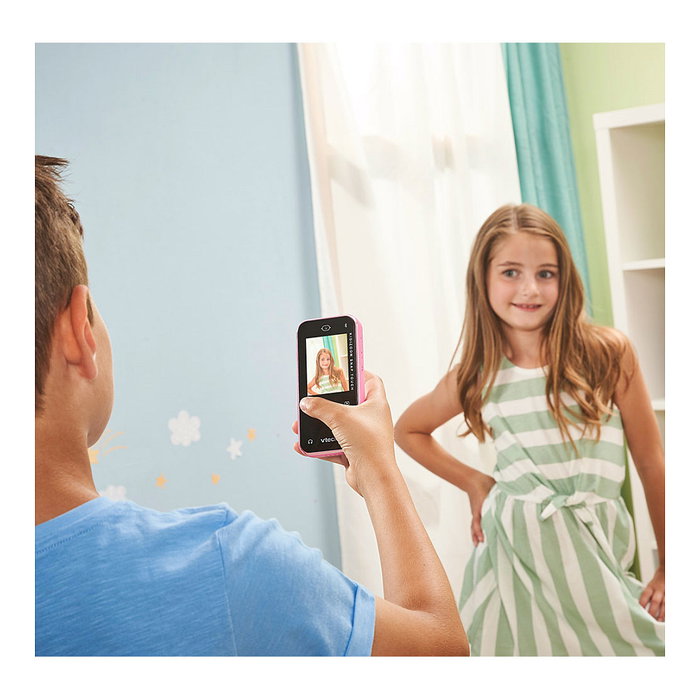 VTech Kidizoom Snap Touch Teléfono Inteligente para Niños 6+ Rosa con Cámara 2MP, Pantalla Táctil 6.1 cm, Bluetooth, Juegos y MP3 - VTech Kidizoom Snap touch pink