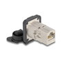 DeLOCK Conector empotrable RJ45 tipo D Cat.6A STP IP66 Plata