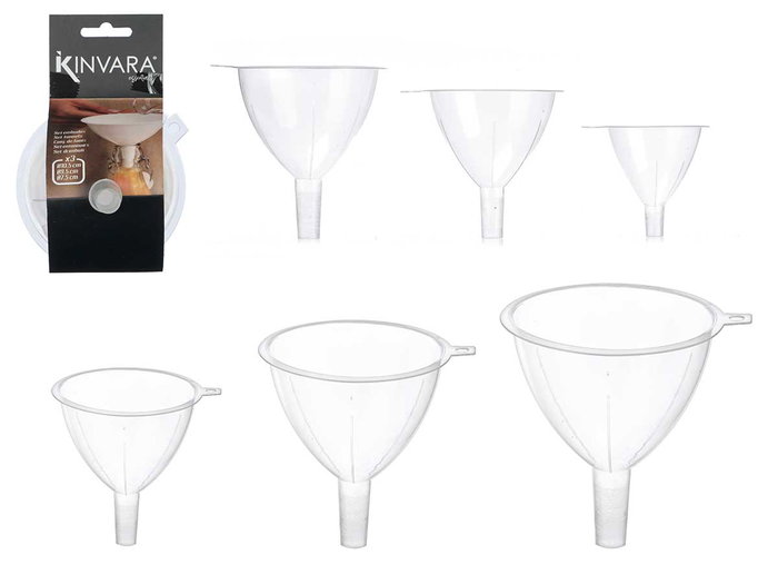 KINVARA Set 3 Embudo Transparente 11x15x11 cm (Set de 24) KINVARA Set 3 Embudo Transparente 11x15x11 cm (Set de 24)