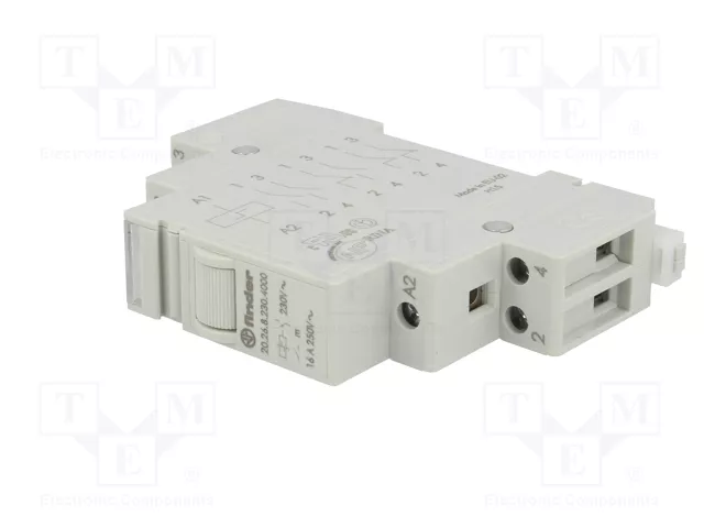 FINDER Relé de instalación 20.26 230V AC 16A NA x2