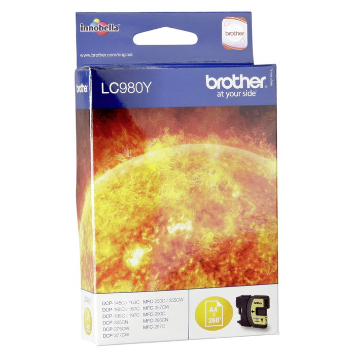 Brother LC980Y Cartucho de Tinta Amarillo
