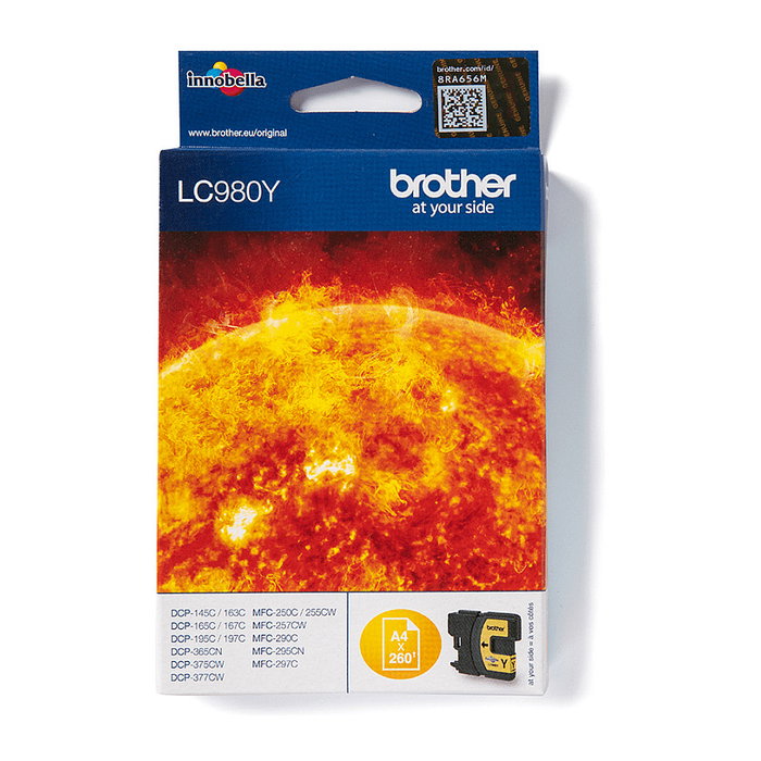 Brother LC980Y Cartucho de Tinta Amarillo