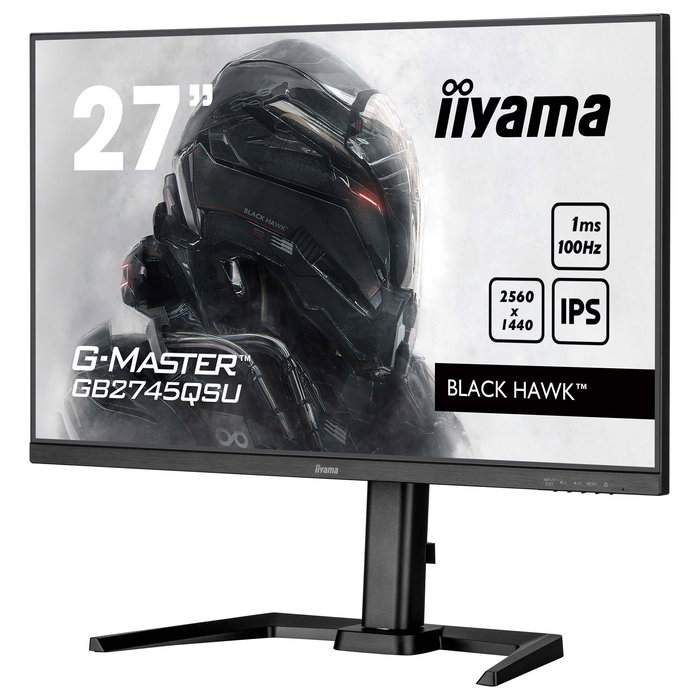 iiyama G-Master GB2745QSU-B2 Monitor Gaming 68.5 cm (27 Pulgadas) WQHD 2560x1440 IPS 0.5ms 100Hz HDMI DisplayPort USB Altavoces Negro