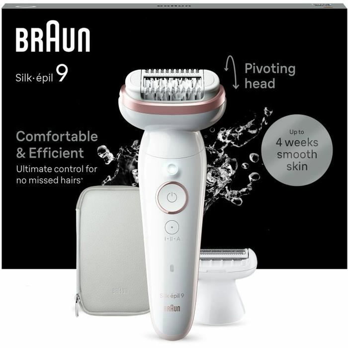 Braun Silk-épil 9-030 SensoSmart Depiladora Eléctrica Blanco / Rosa