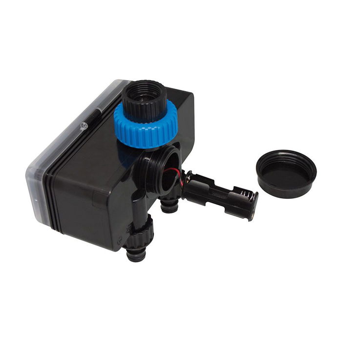 Aqua Control Programador de Grifo Doble Salida C5005, Permite Dos Zonas de Riego con Programación Independiente, Retraso de Tiempo, 1-72h Riego