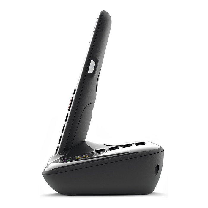 Gigaset E720A Teléfono DECT/Analógico Inalámbrico con Identificador de Llamadas y SMS, Negro, Ideal para Mayores