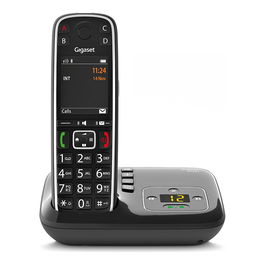Gigaset E720A Teléfono DECT/Analógico Inalámbrico con Identificador de Llamadas y SMS, Negro, Ideal para Mayores